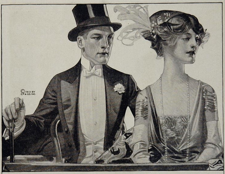 An Elegant Couple (Advertising Art) by J.C. Leyendecker, 1913